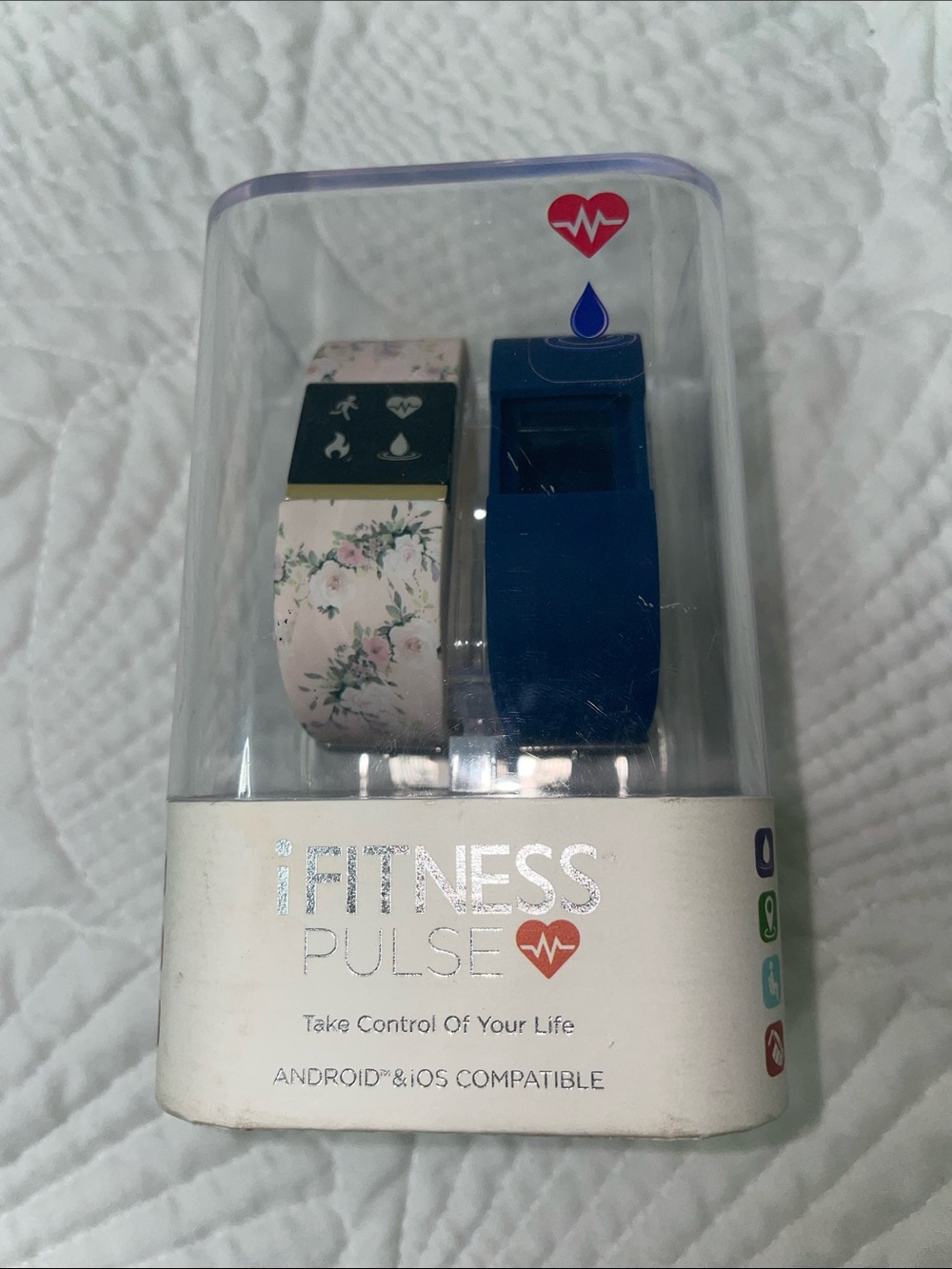Pulse Fitness Tracker Band - Blue and Floral